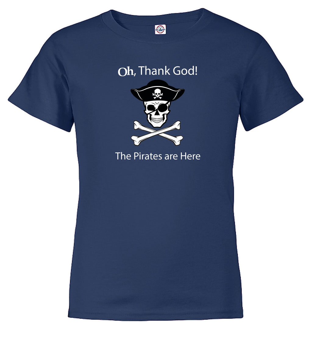 Navy The Pirates are Here Youth/Toddler T-Shirt