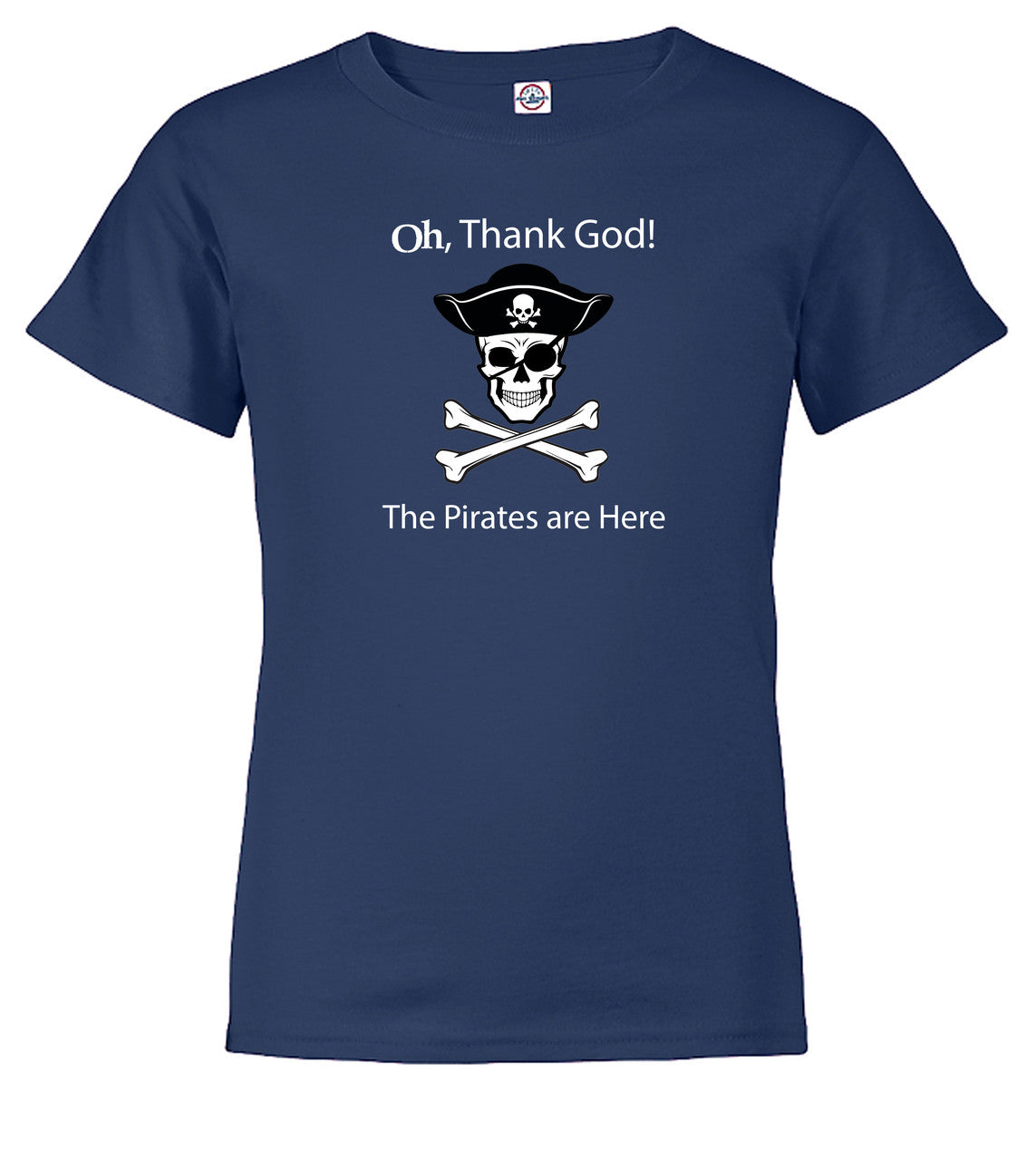 Navy The Pirates are Here Youth/Toddler T-Shirt