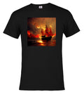 Black Burning pirate T-Shirt