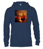 Navy Burning pirate Hoodie
