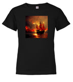 Black Burning pirate Youth/Toddler T-Shirt