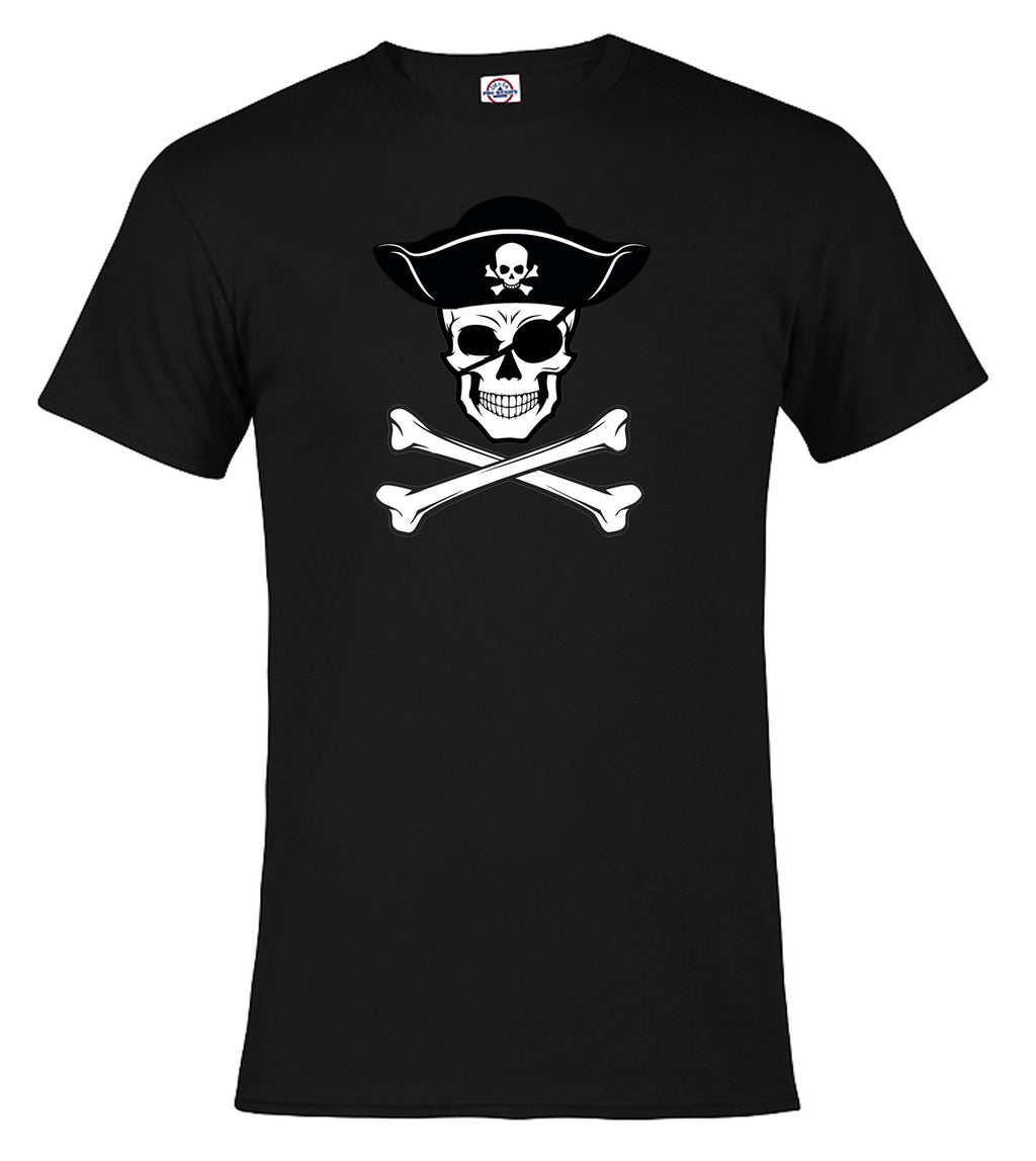 Black Pirate Jolly Roger T-Shirt