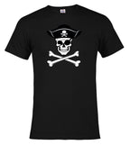 Black Pirate Jolly Roger T-Shirt