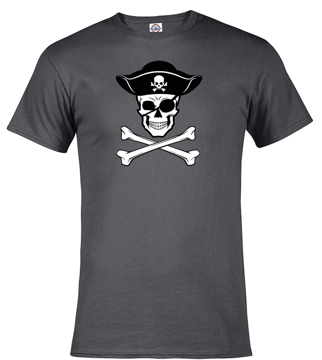 Charcoal Pirate Jolly Roger T-Shirt