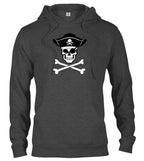 Charcoal Pirate Jolly Roger Hoodie