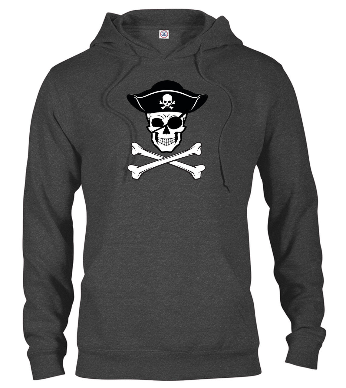 Charcoal Pirate Jolly Roger Hoodie