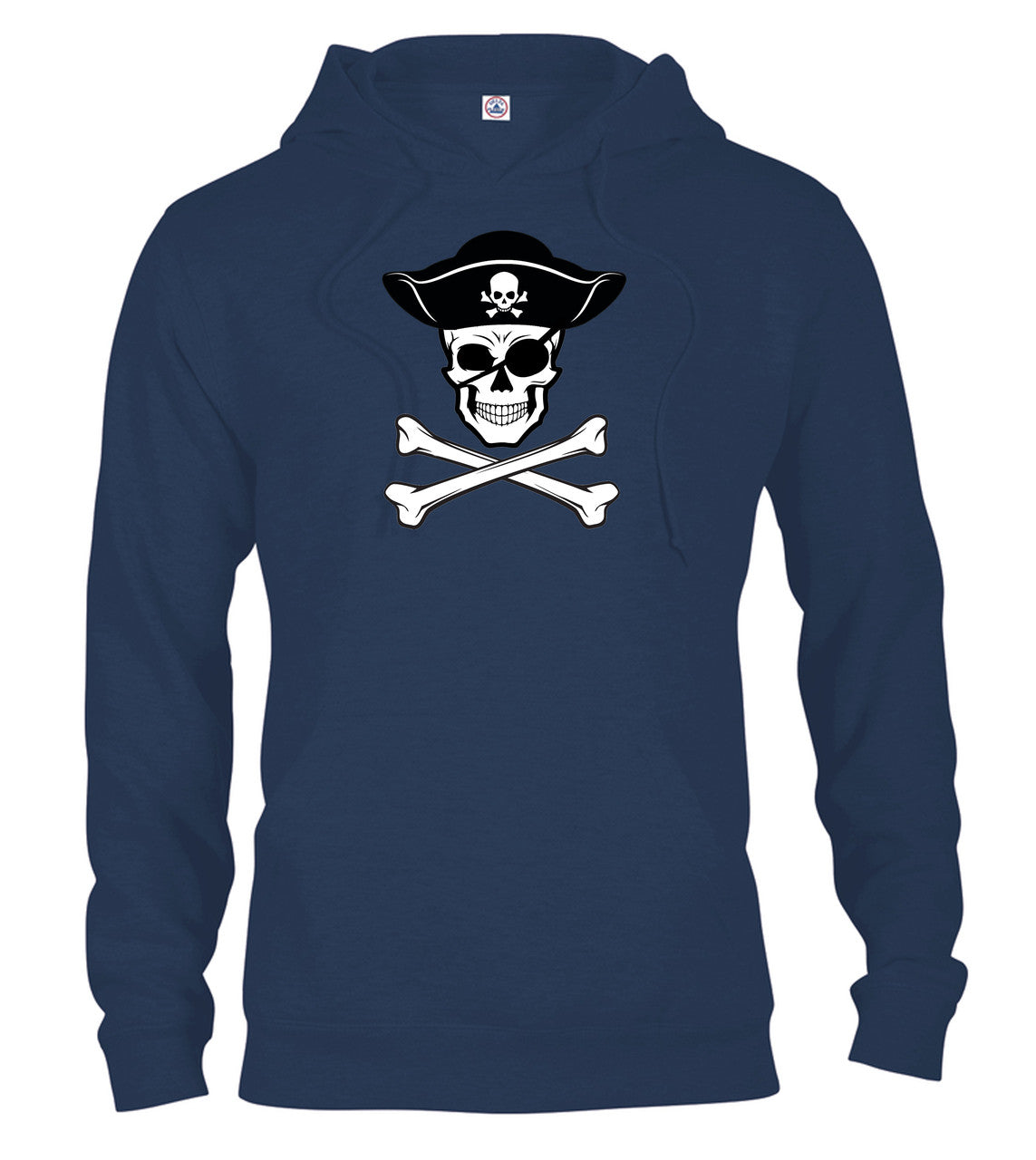 Navy Pirate Jolly Roger Hoodie