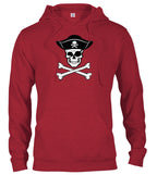 Red Pirate Jolly Roger Hoodie