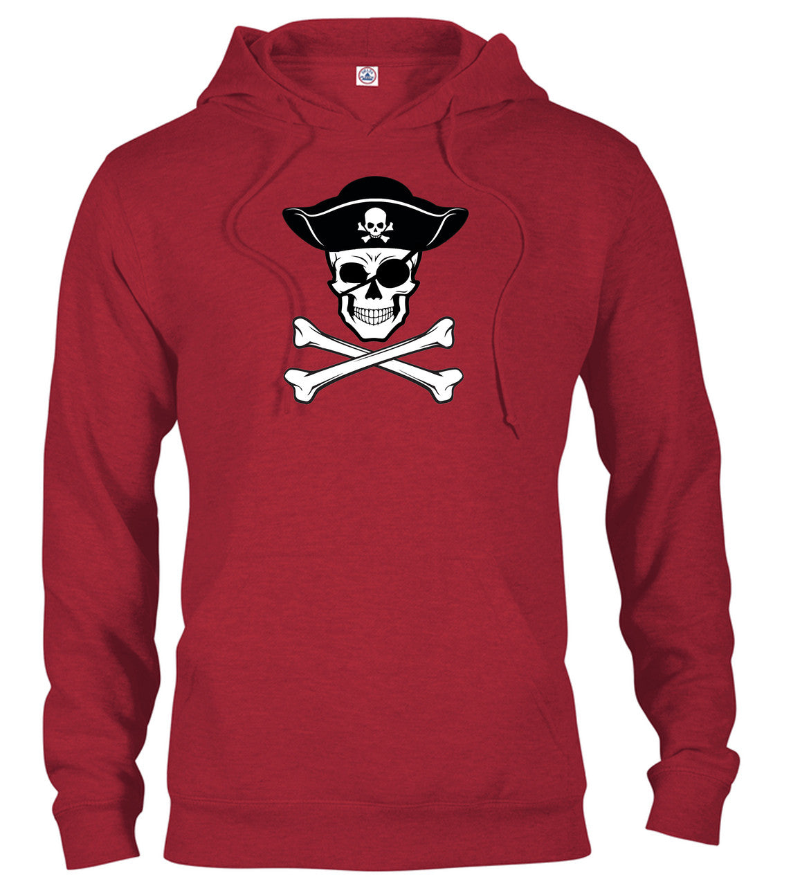 Red Pirate Jolly Roger Hoodie