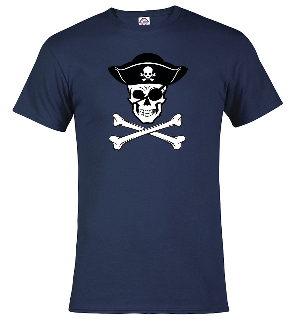 Navy Pirate Jolly Roger T-Shirt