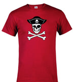 Red Pirate Jolly Roger T-Shirt