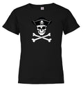 Black Pirate Jolly Roger Youth/Toddler T-Shirt
