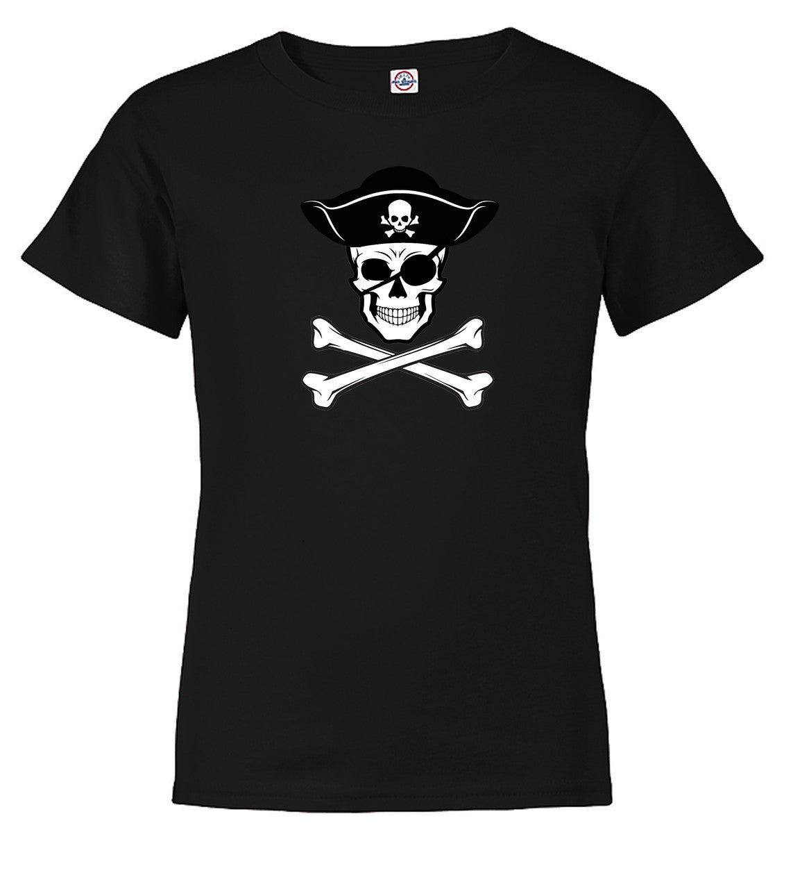 Black Pirate Jolly Roger Youth/Toddler T-Shirt