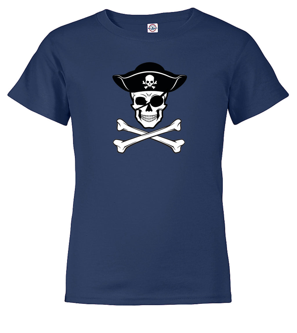 Navy Pirate Jolly Roger Youth/Toddler T-Shirt