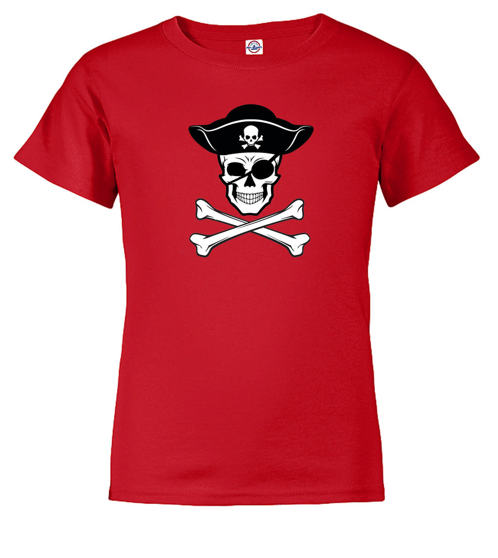 Red Pirate Jolly Roger Youth/Toddler T-Shirt