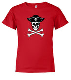 Red Pirate Jolly Roger Youth/Toddler T-Shirt