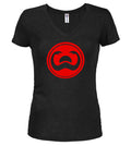 Black Doom Juniors V-Neck T-Shirt