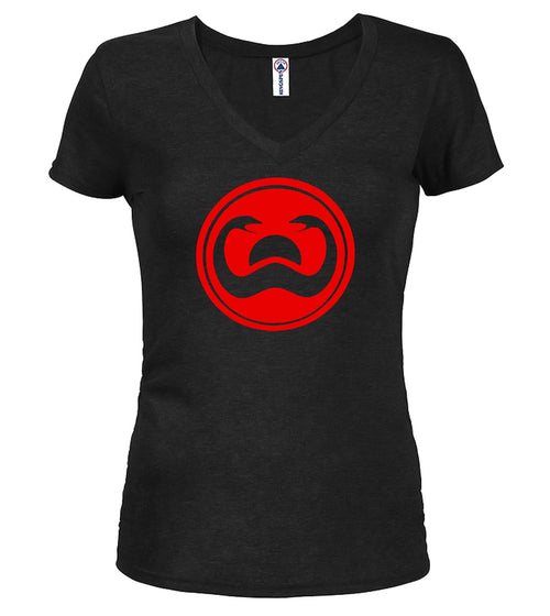 Black Doom Juniors V-Neck T-Shirt