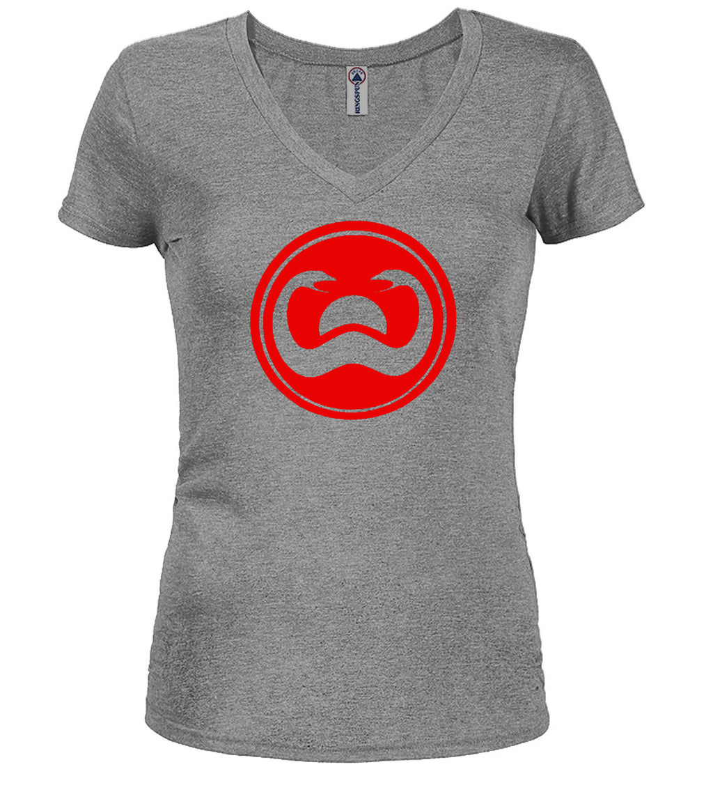Gray Doom Juniors V-Neck T-Shirt