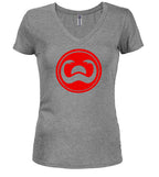 Gray Doom Juniors V-Neck T-Shirt