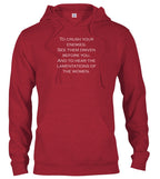 Red To crush your enemies Hoodie