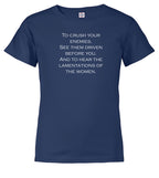 Navy To crush your enemies Youth/Toddler T-Shirt
