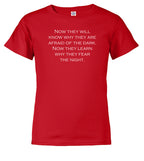 Red Now they will know why they are afraid of the dark Youth/Toddler T-Shirt