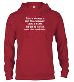Red The Strength of Steel Hoodie