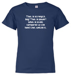 Navy The Strength of Steel Youth/Toddler T-Shirt