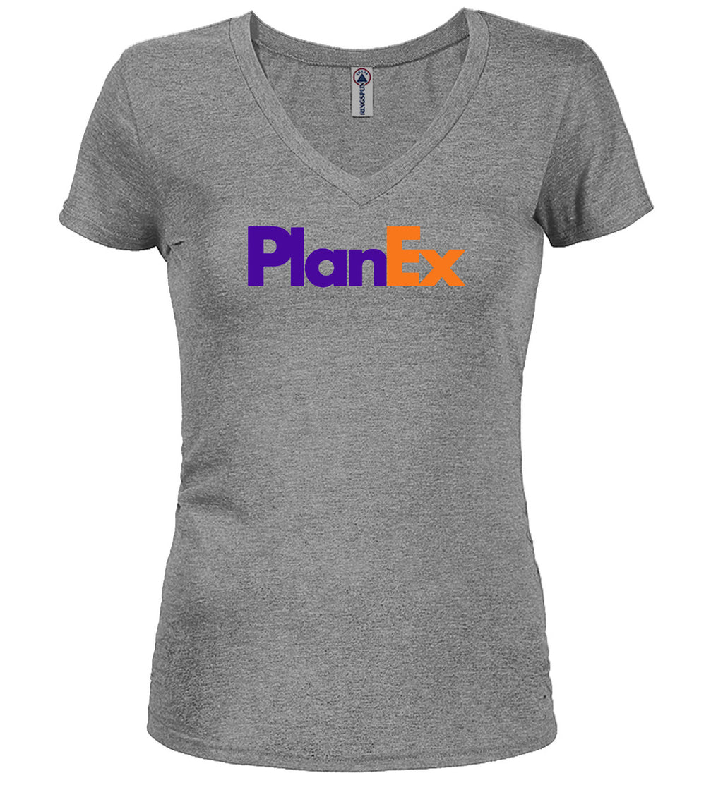 Gray Rebranded Juniors V-Neck T-Shirt