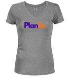 Gray Rebranded Juniors V-Neck T-Shirt
