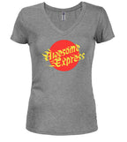 Gray Awesome Express Juniors V-Neck T-Shirt