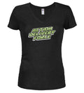Black Action Delivery Force Juniors V-Neck T-Shirt