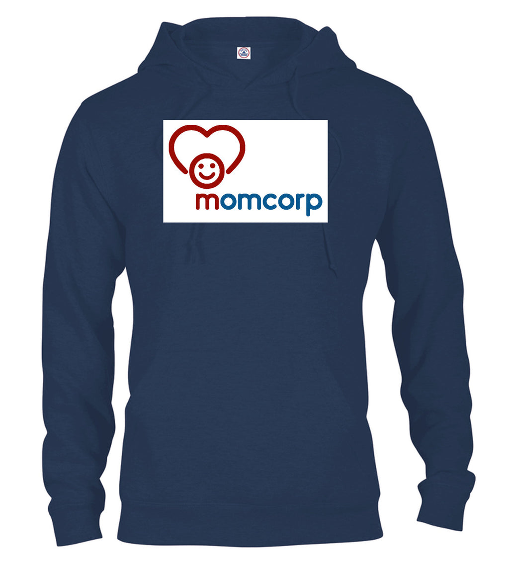 Navy Momcorp Logo Hoodie