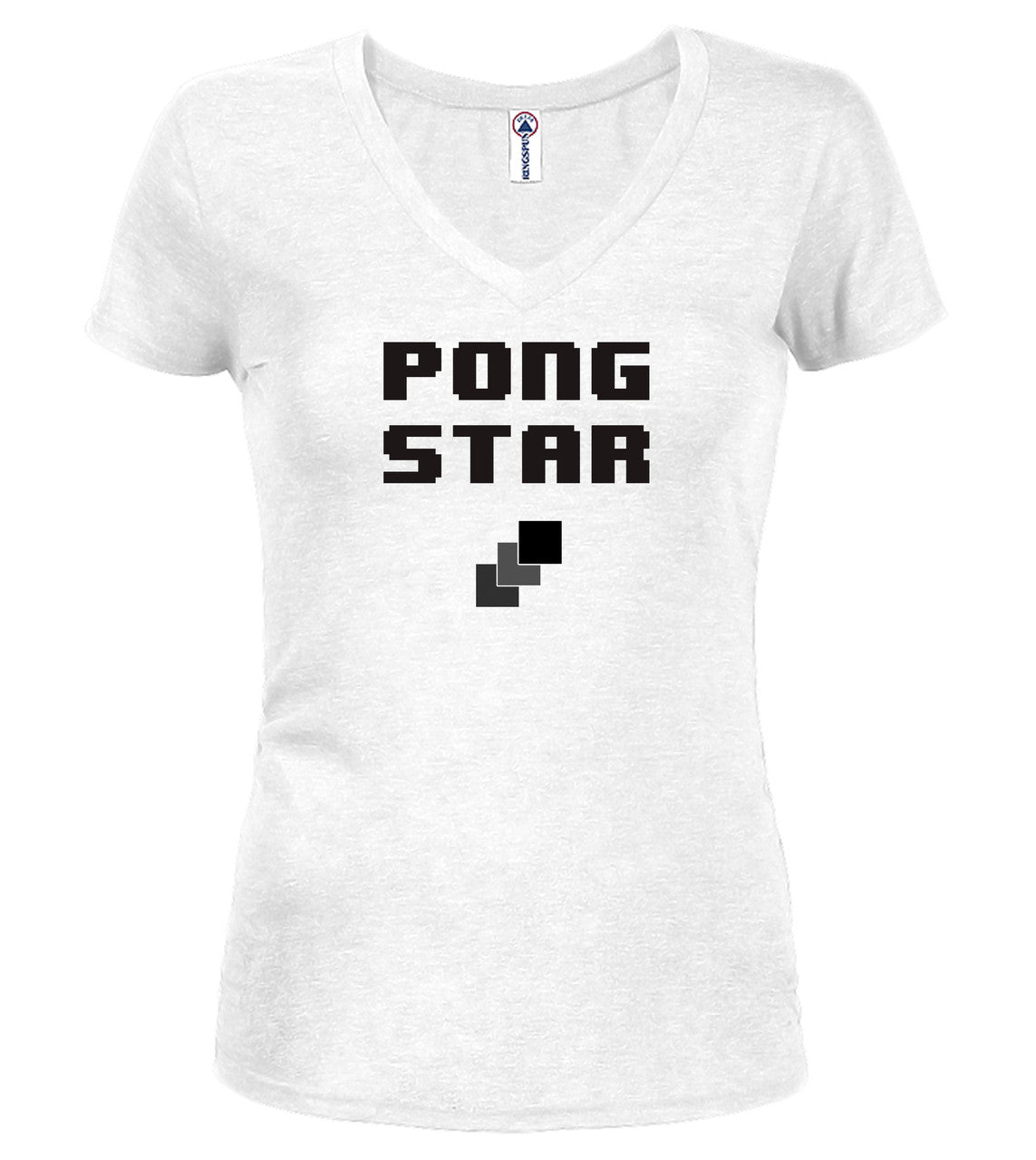 White Screen Juniors V-Neck T-Shirt