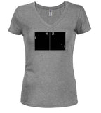 Gray Play Screen Juniors V-Neck T-Shirt