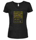 Black Remote Sentry Control Juniors V-Neck T-Shirt