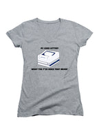 Gray PC Load Letter? Juniors V-Neck T-Shirt