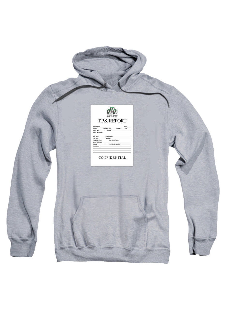 Gray TPS Report Hoodie