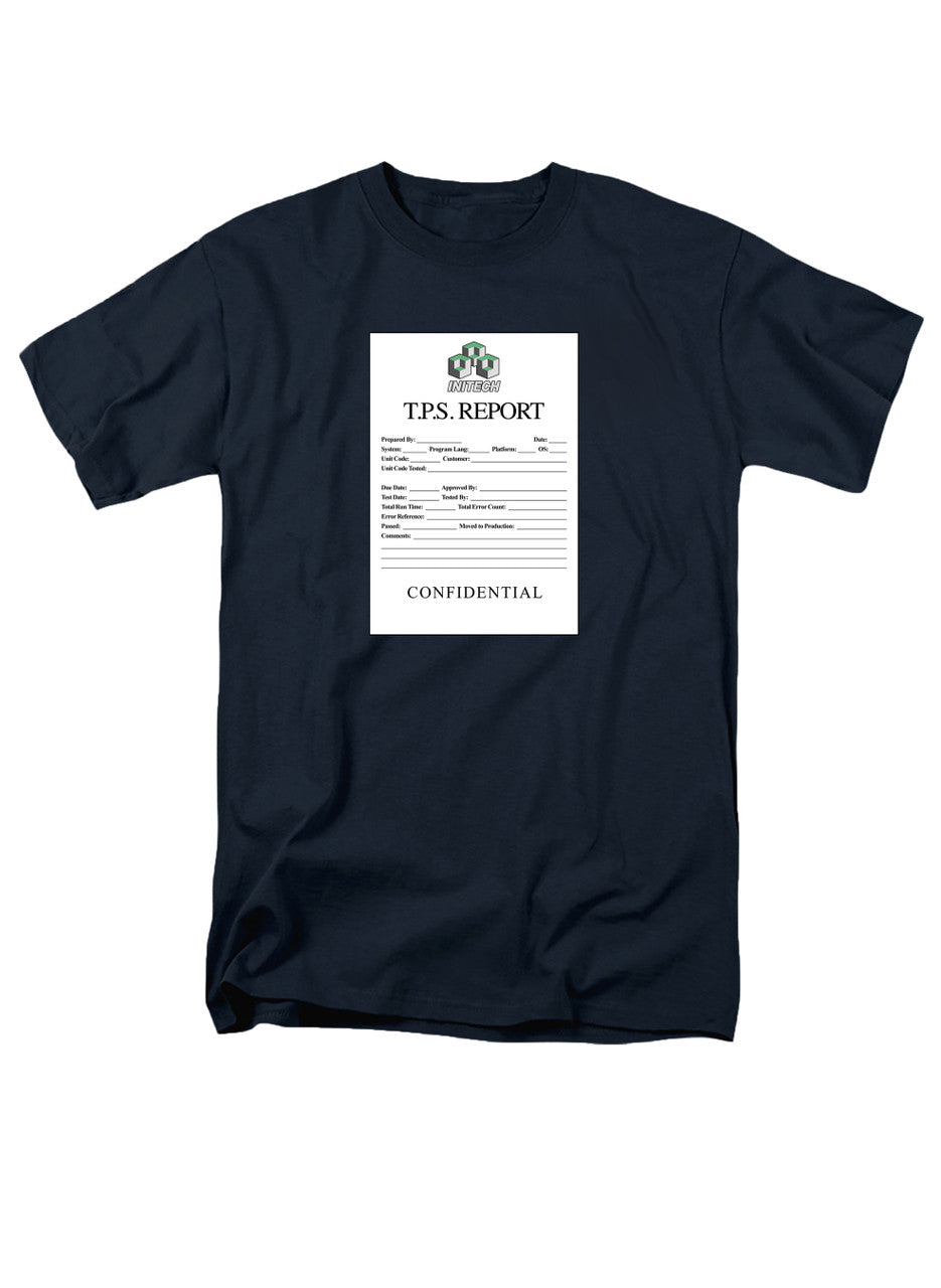 Navy TPS Report T-Shirt