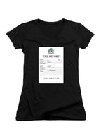 Black TPS Report Juniors V-Neck T-Shirt