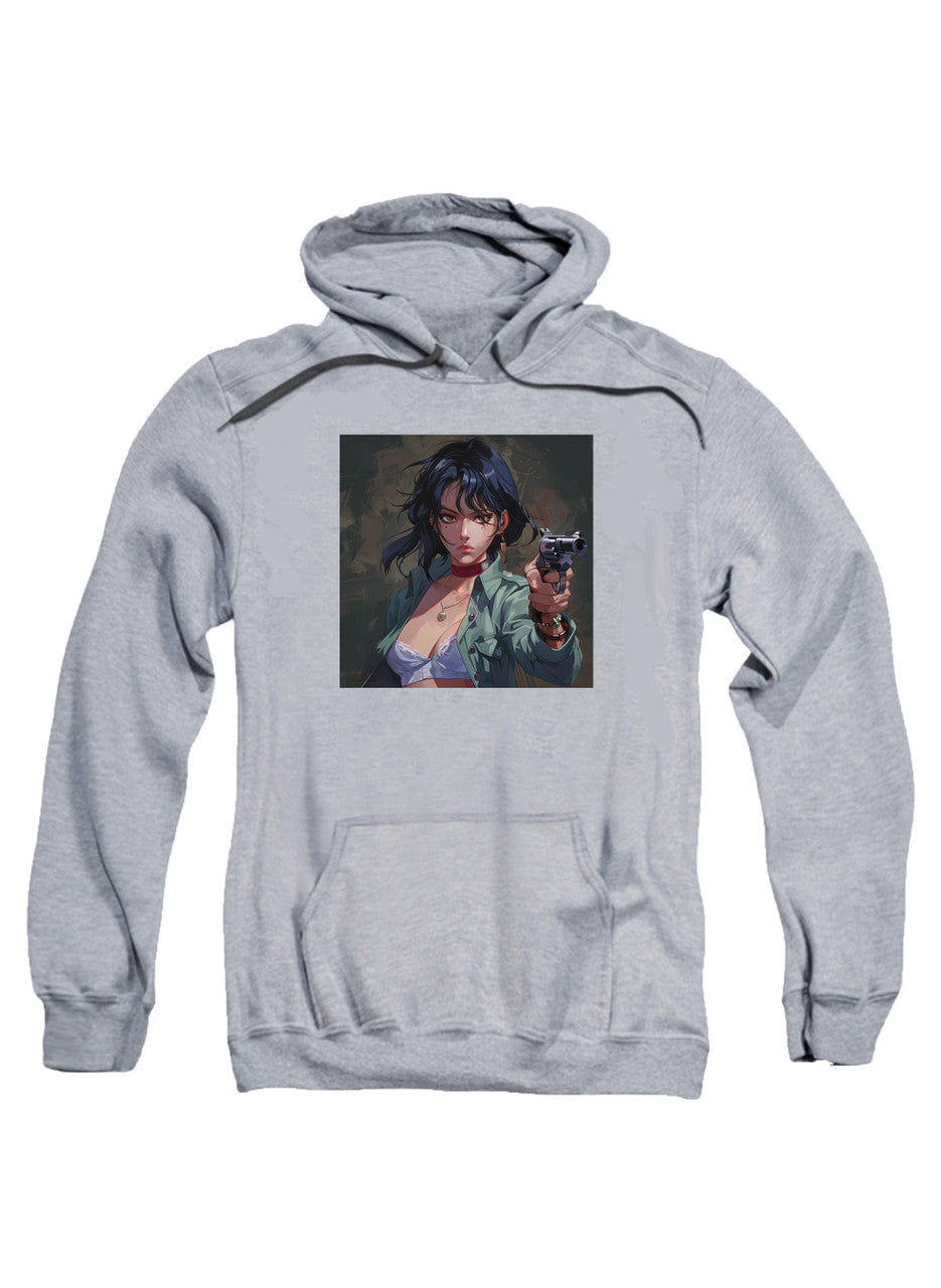 Gray Gun in the Hand Hoodie
