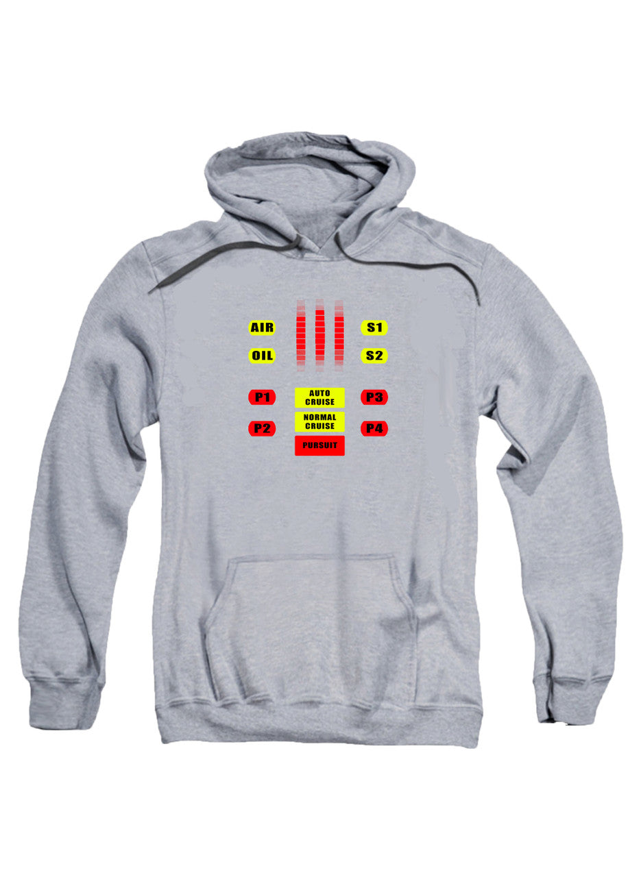 Gray K.I.T.T. Control Panel Hoodie