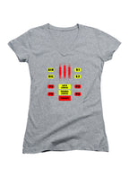 Gray K.I.T.T. Control Panel Juniors V-Neck T-Shirt