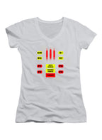 White K.I.T.T. Control Panel Juniors V-Neck T-Shirt