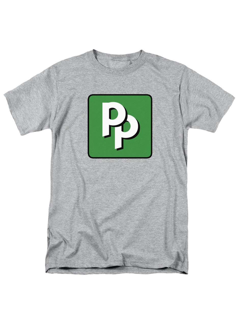 Gray Pied Piper PP Logo T-Shirt