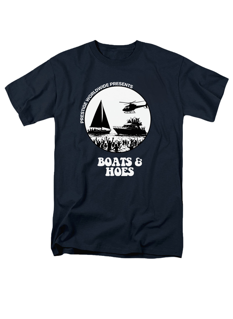 Navy Boats & Hoes T-Shirt