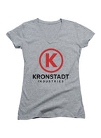Gray Kronstadt Industries Juniors V-Neck T-Shirt