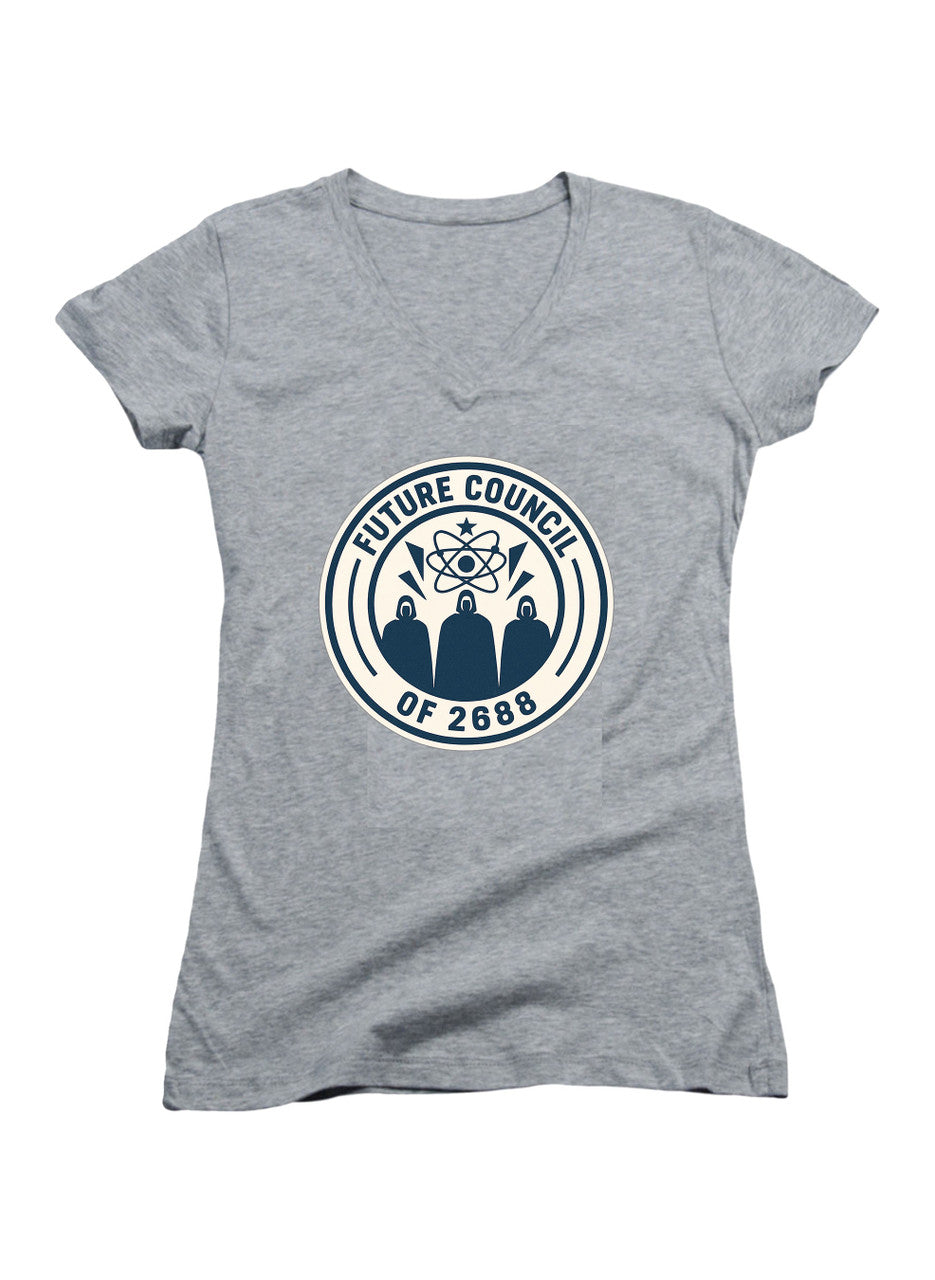 Gray Future Council Juniors V-Neck T-Shirt