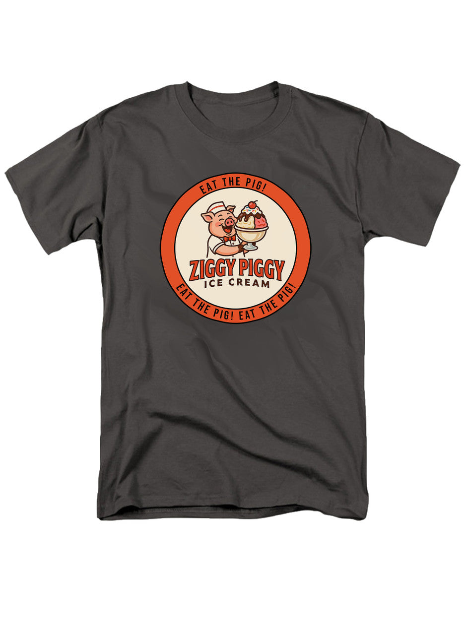 Charcoal Ziggy Piggy Eat the Pig T-Shirt